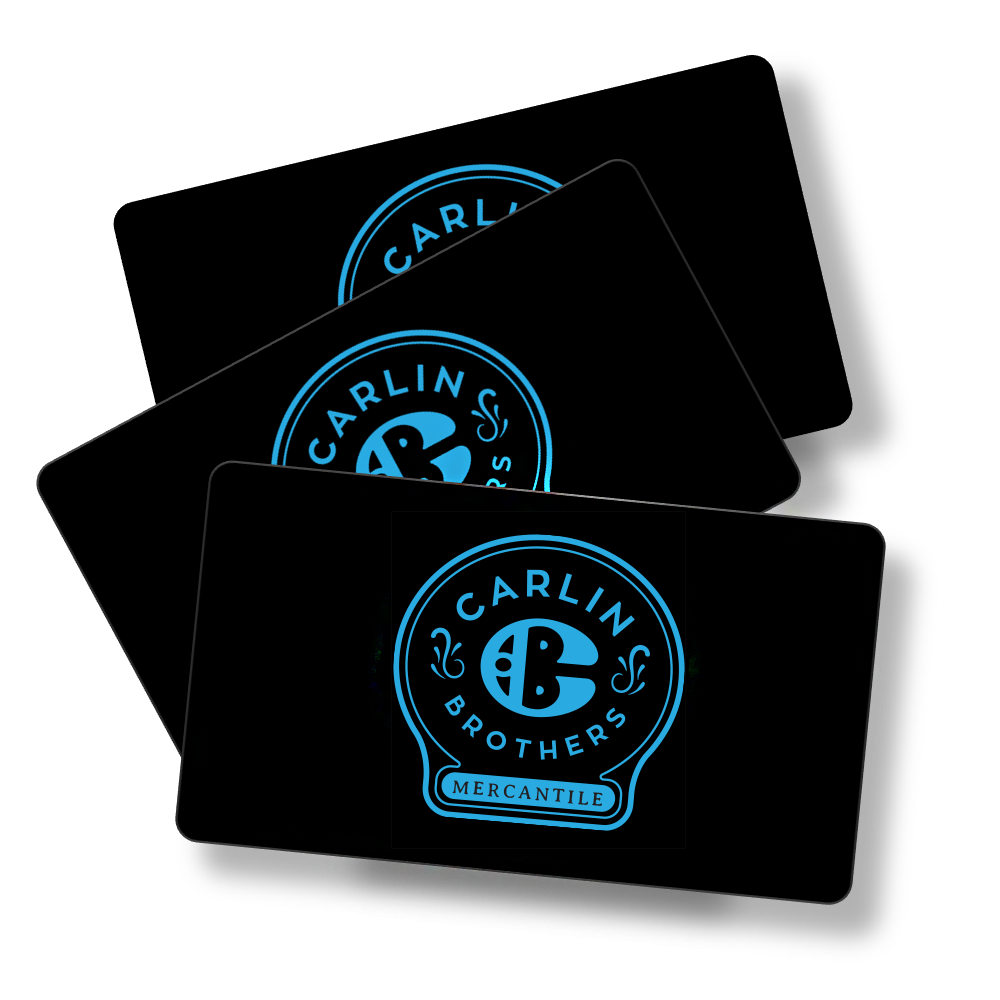 Digital Gift card, black with blue carlin brothers coffee logo