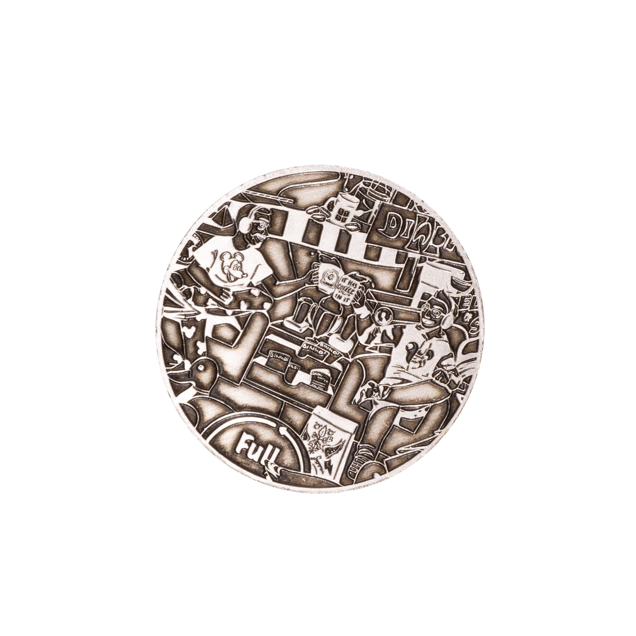 Carlin brothers bronze coin brothers sitting metal coin