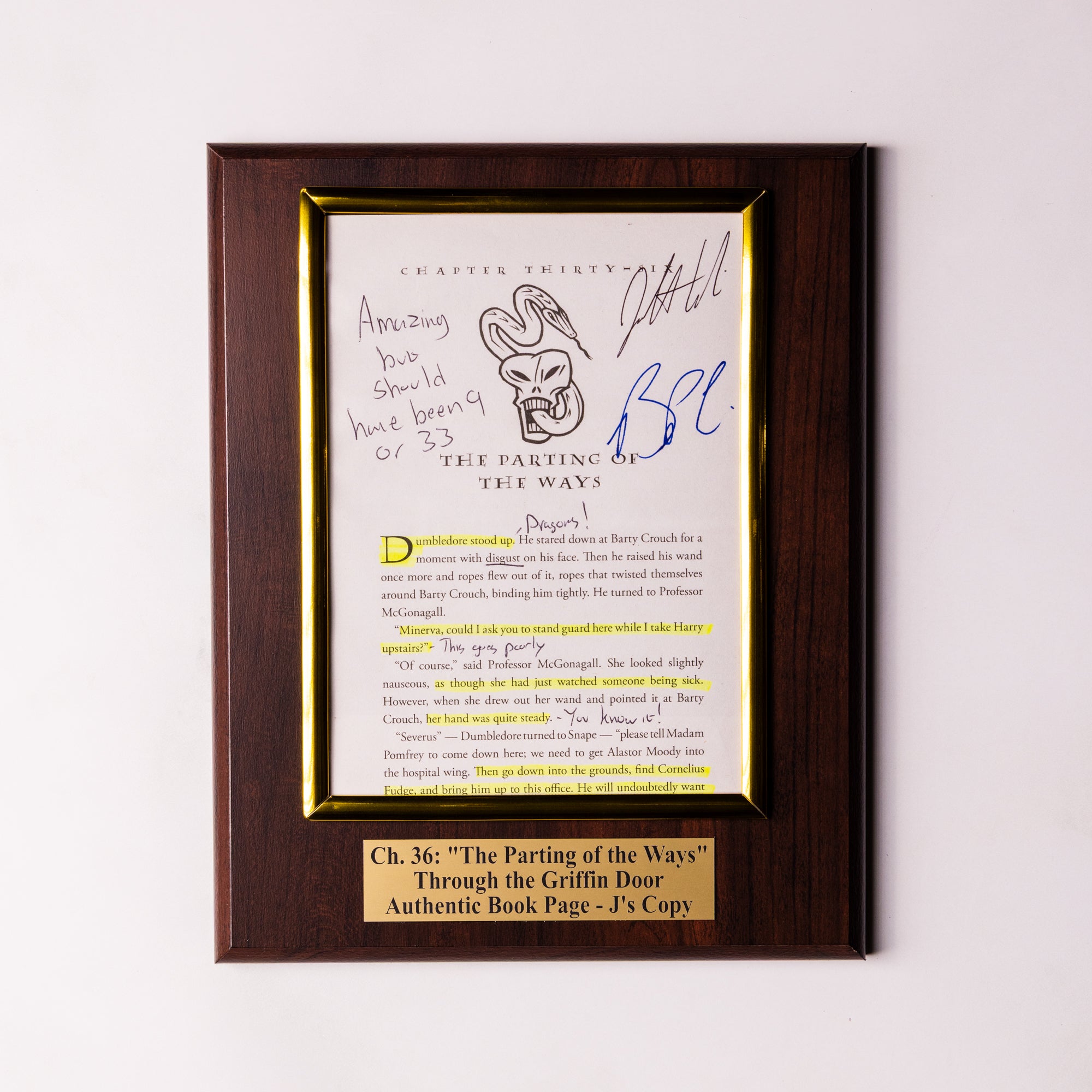 TTGD Book Page Plaque - Ch 36: The Parting of the Ways - J's Copy