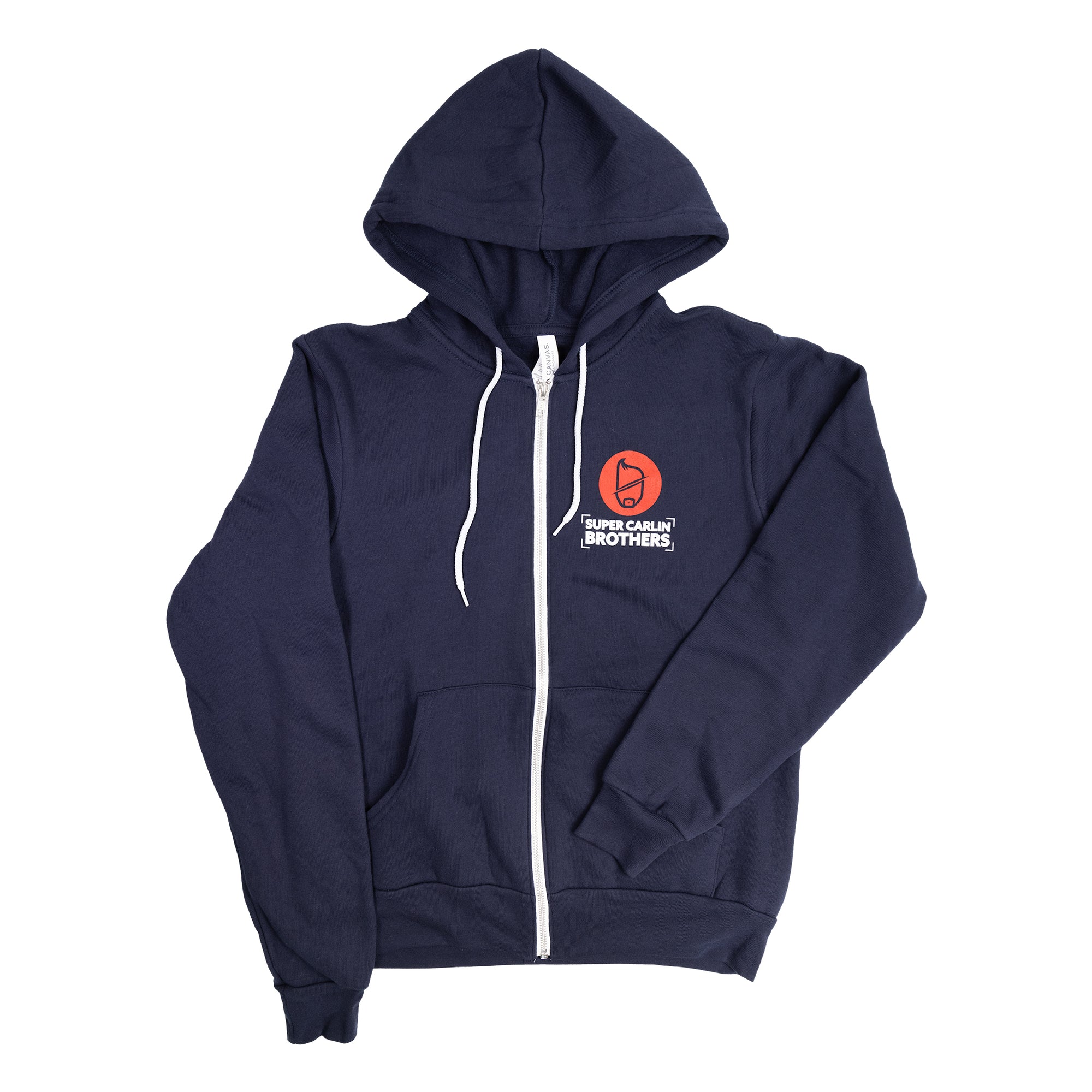 Super Carlin Brothers Navy Zip Up Hoodie