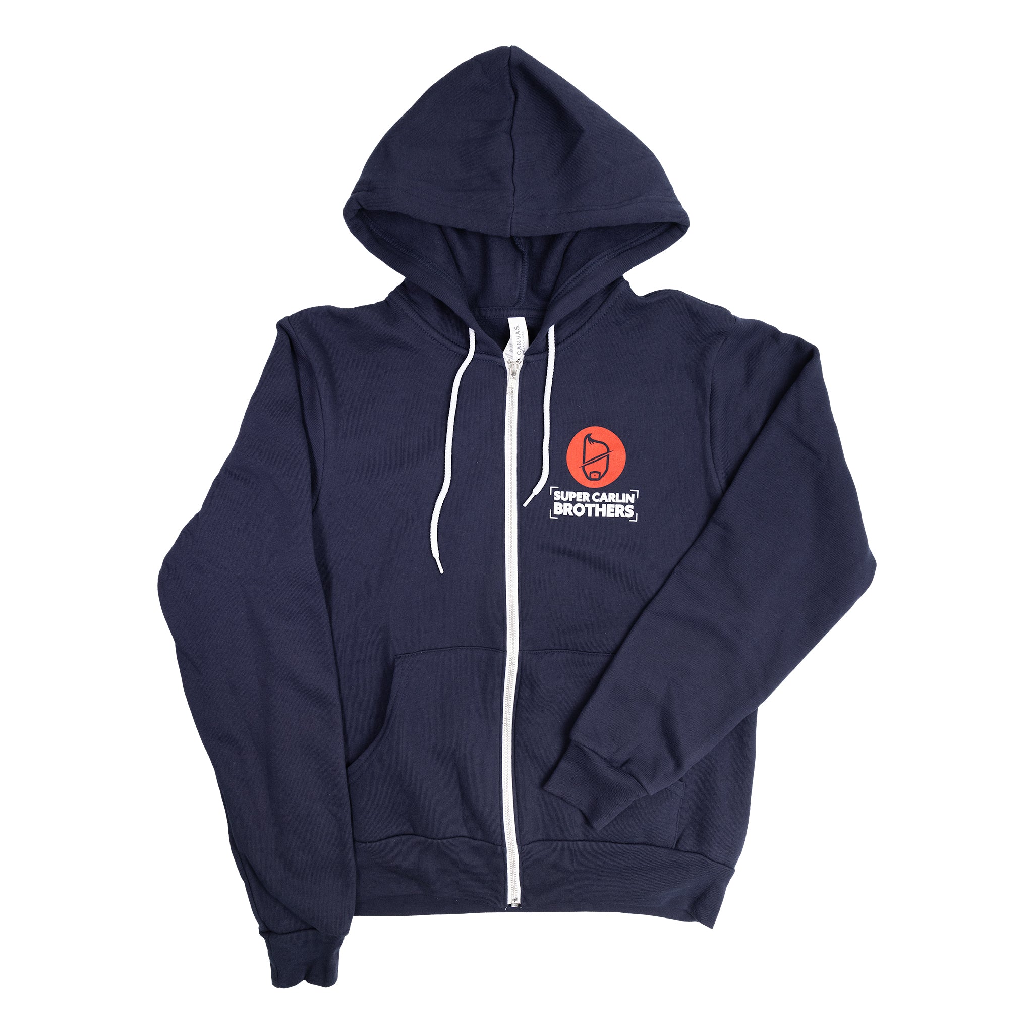 Super Carlin Brothers Navy Zip Up Hoodie