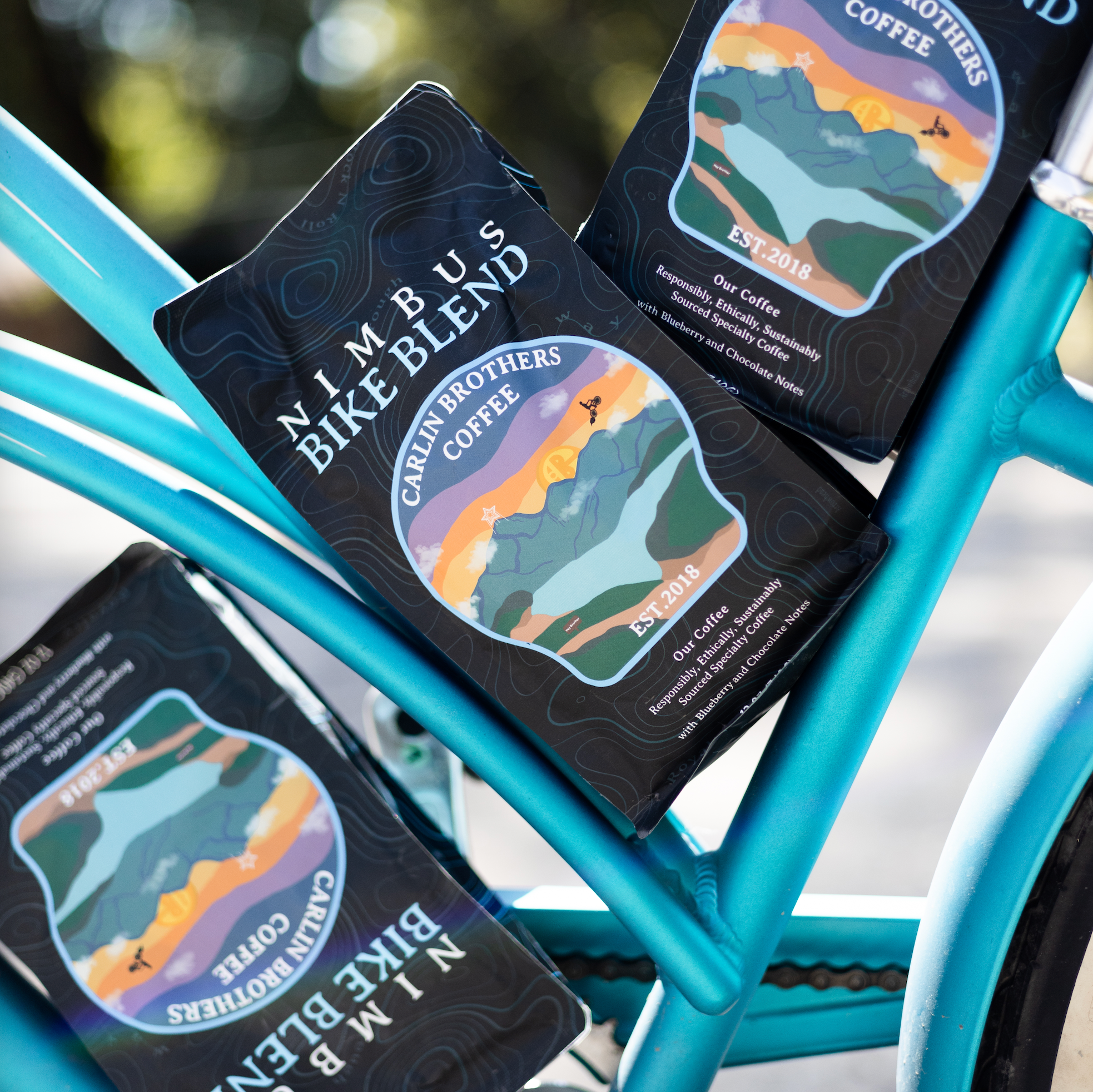 Super Carlin Brothers Mercantile Nimbus bike blend on a bike